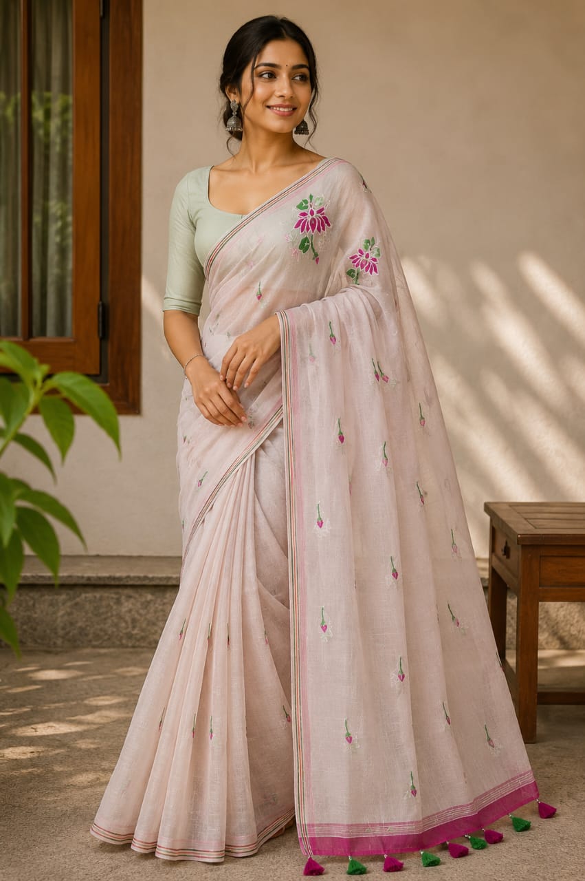 MUL COTTON SAREE — Design 3
