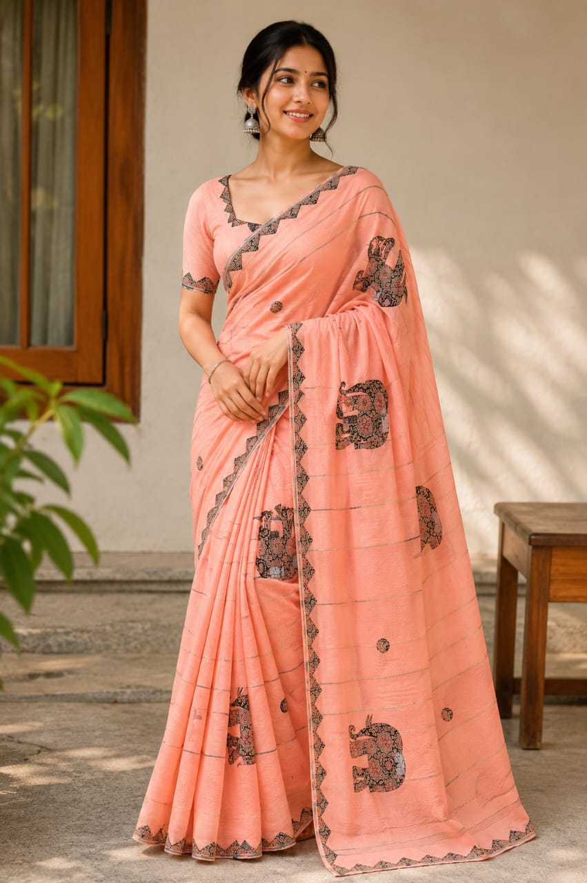 MUL COTTON SAREE — Design 4